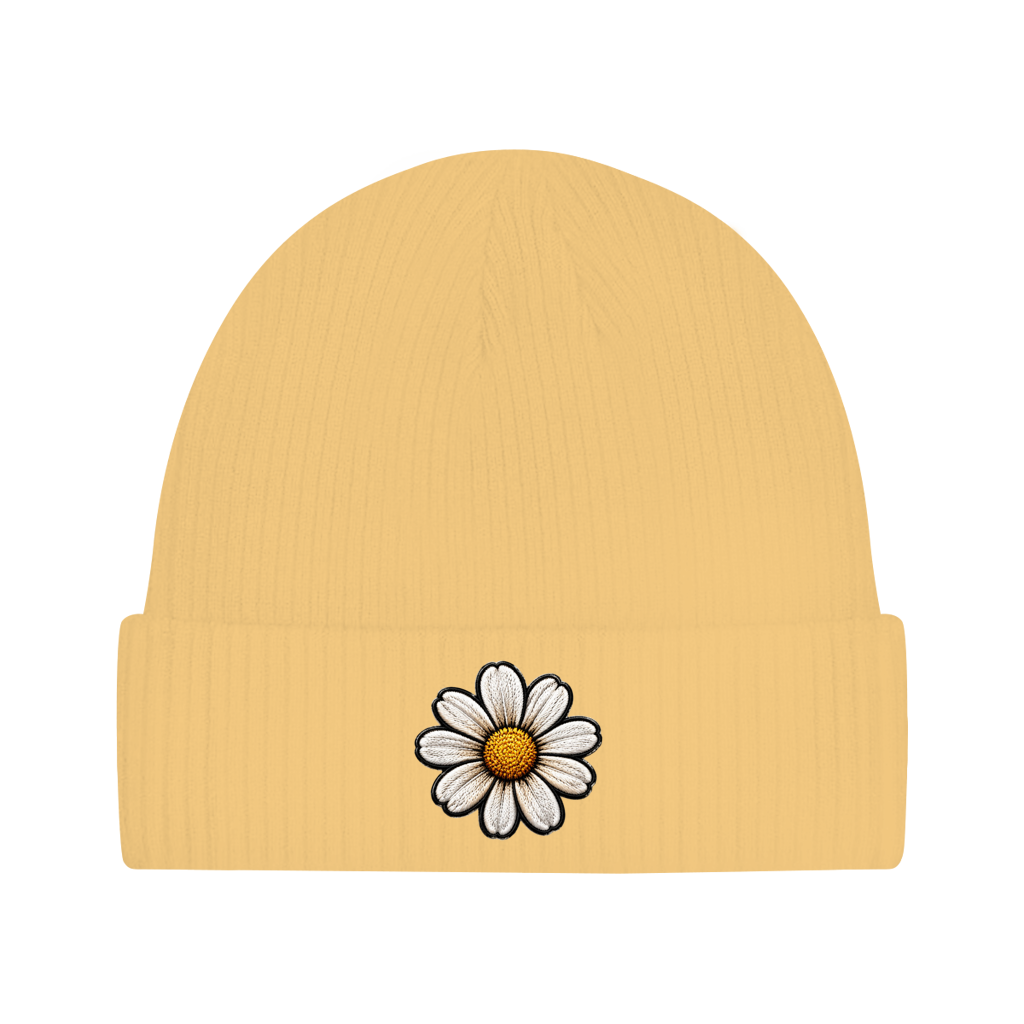 Beanie aus Bio-Baumwolle - Gänseblümchen