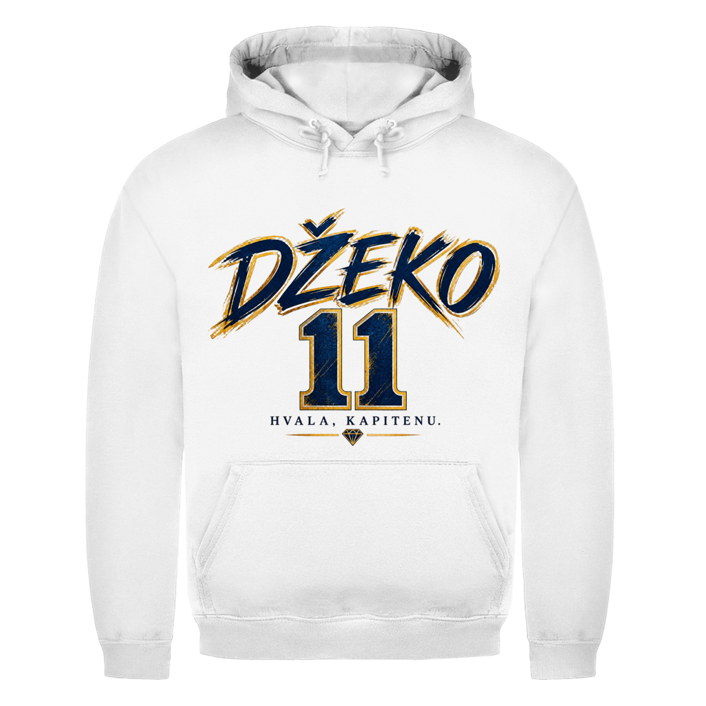 Džeko 11 Herren Hoodie – Hvala Kapitenu | Bosnien Fußball Fan Hoodie