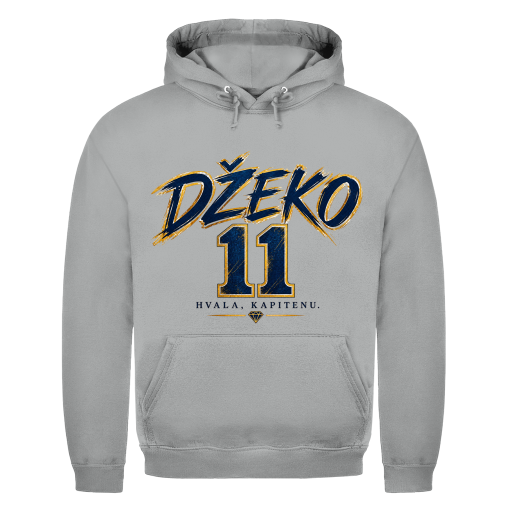 Džeko 11 Herren Hoodie – Hvala Kapitenu | Bosnien Fußball Fan Hoodie