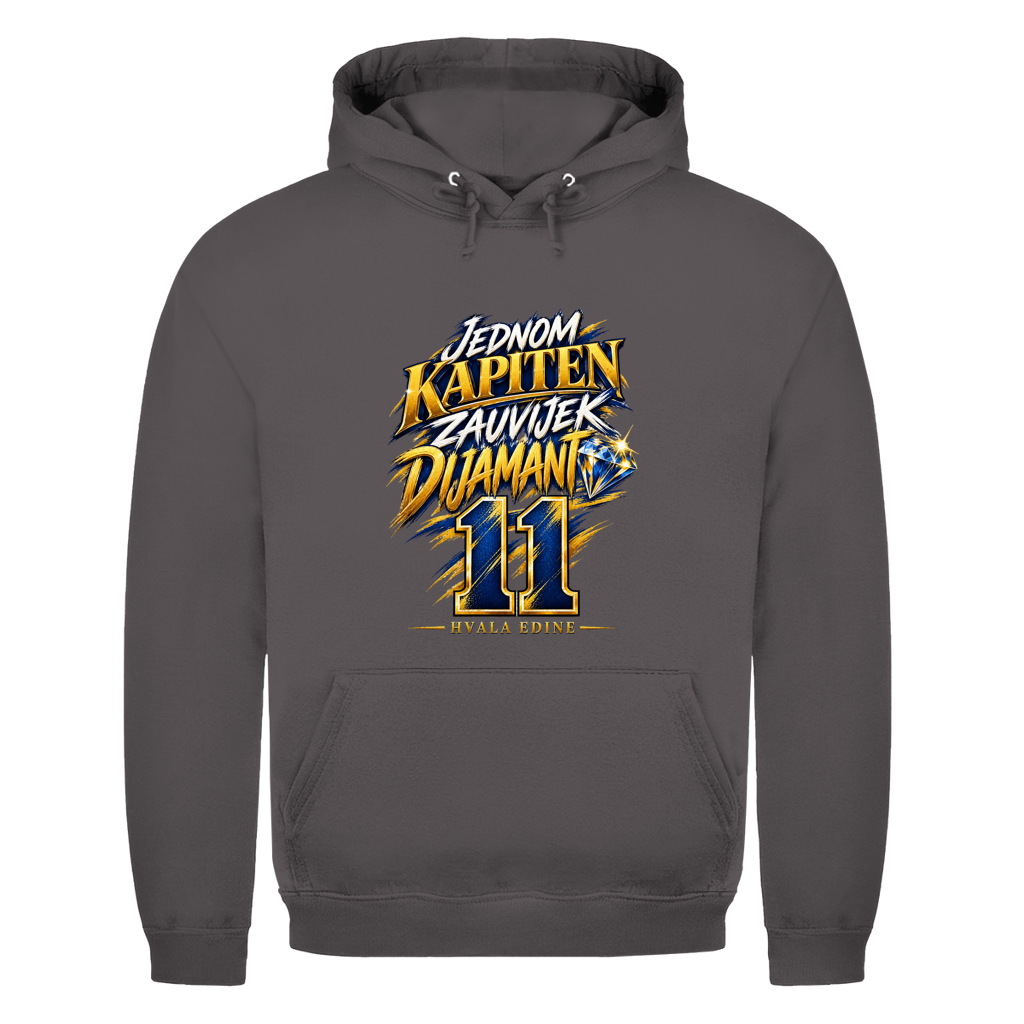 Jednom Kapiten, Zauvijek Dijamant 11 Herren Hoodie – Hvala Edine | Bosnien Fußball