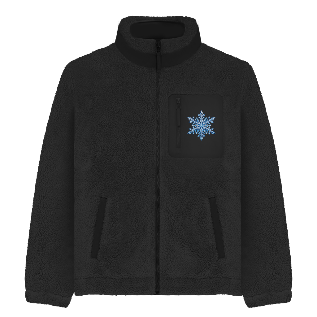 Sherpa Jacke Schneeflocke – Unisex Fleece Jacke mit Motiv | Cozy & Warm