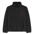 Sherpa Jacke Herz Outline – Unisex Fleece Jacke mit Motiv | Cozy & Warm