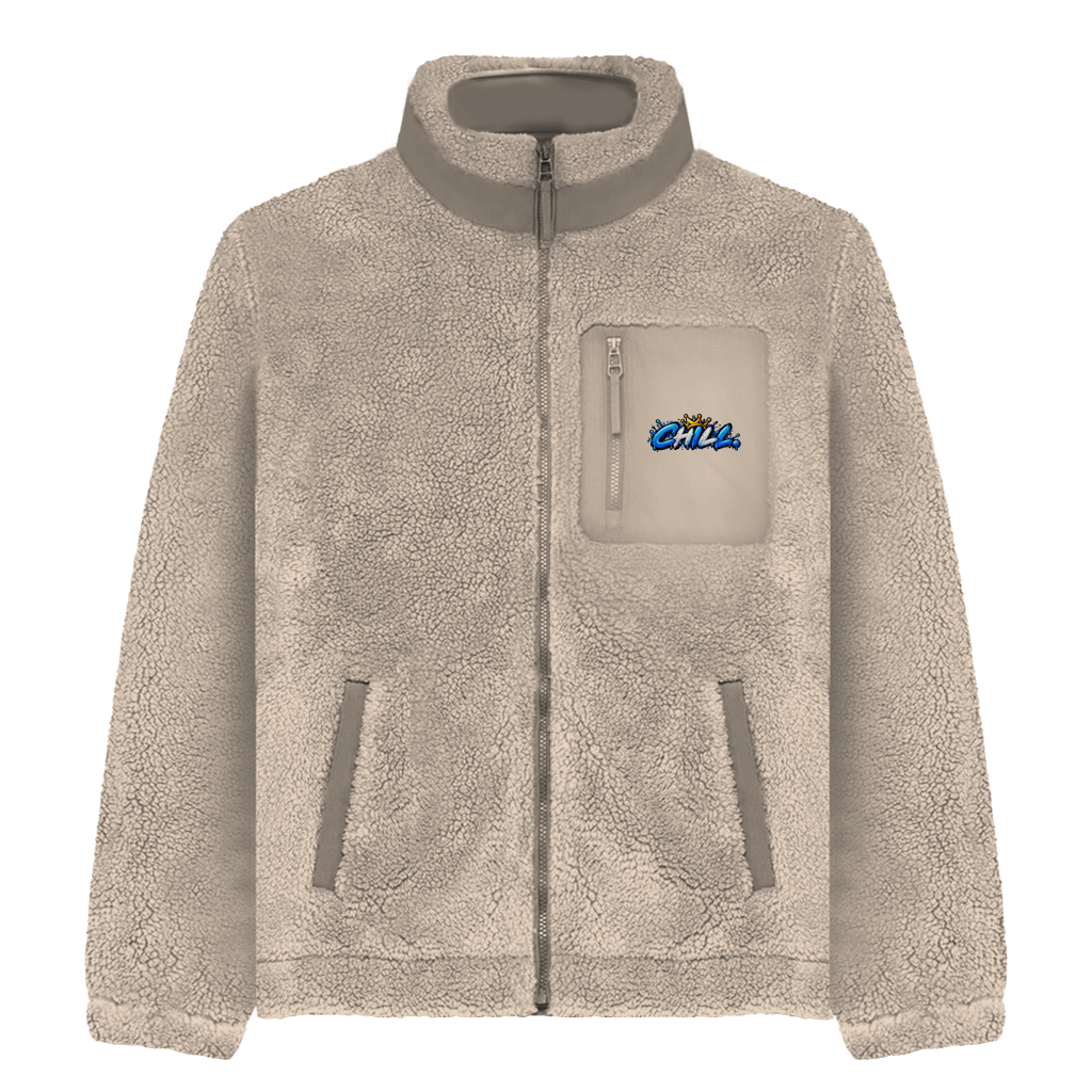 Sherpa Jacke Chill – Unisex Fleece Jacke mit Motiv | Cozy & Warm