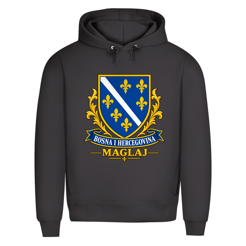 Herren Premium Bio Hoodie Bosanski Grb Maglaj