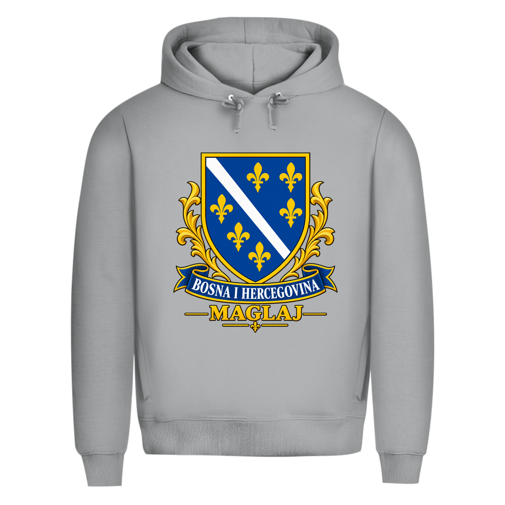 Herren Premium Bio Hoodie Bosanski Grb Maglaj