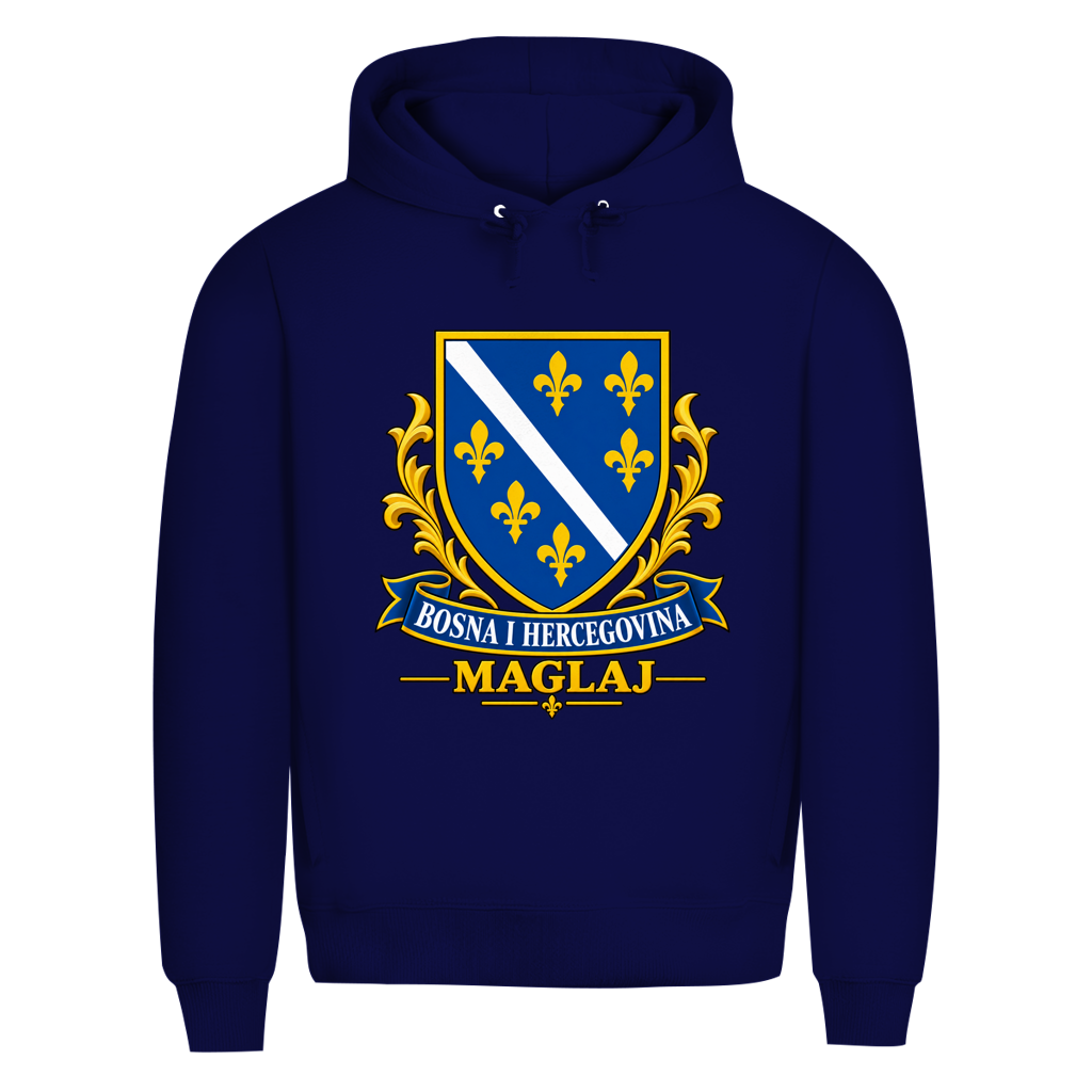 Herren Premium Bio Hoodie Bosanski Grb Maglaj
