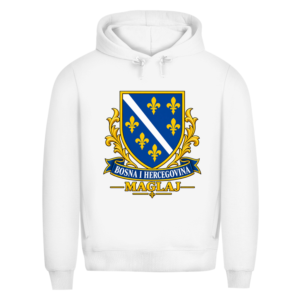 Herren Premium Bio Hoodie Bosanski Grb Maglaj