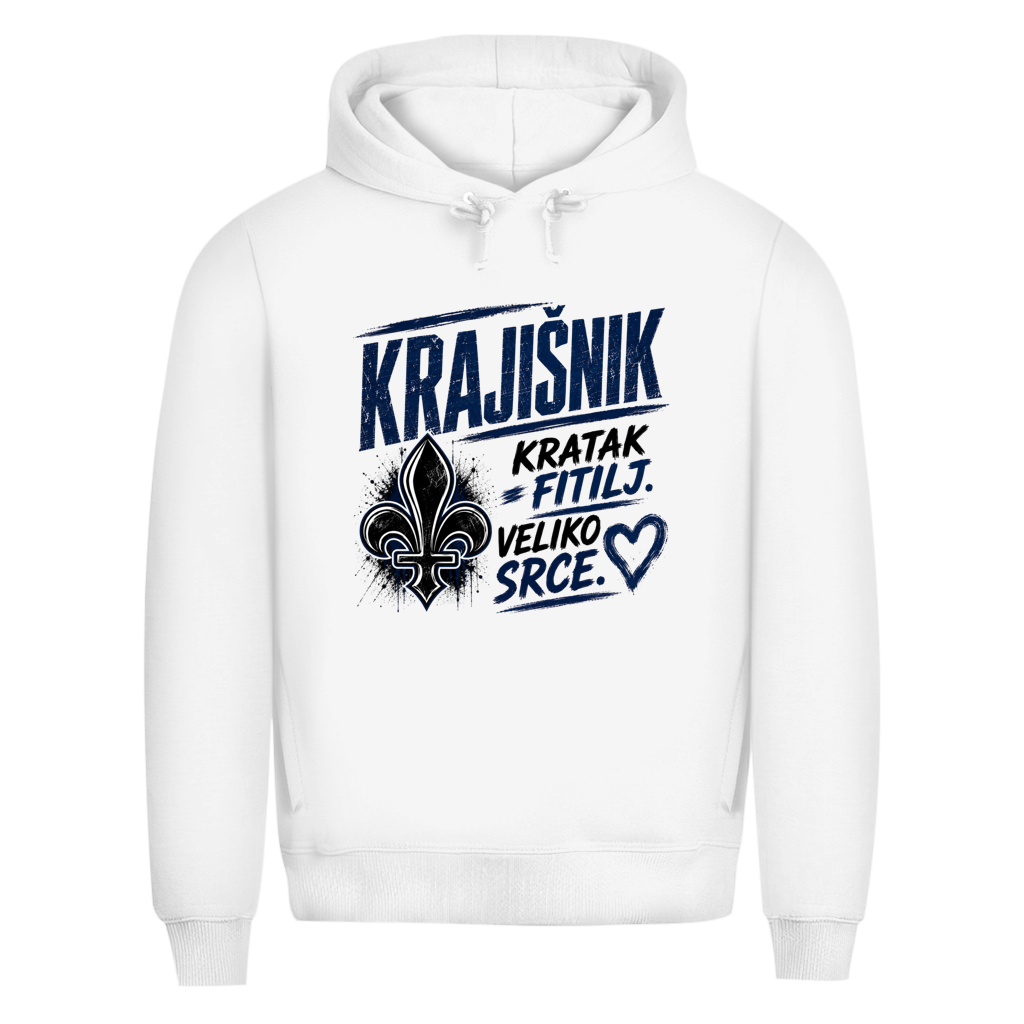 KRAJIŠNIK Herren Premium Bio Hoodie - Kratak fitilj veliko srce