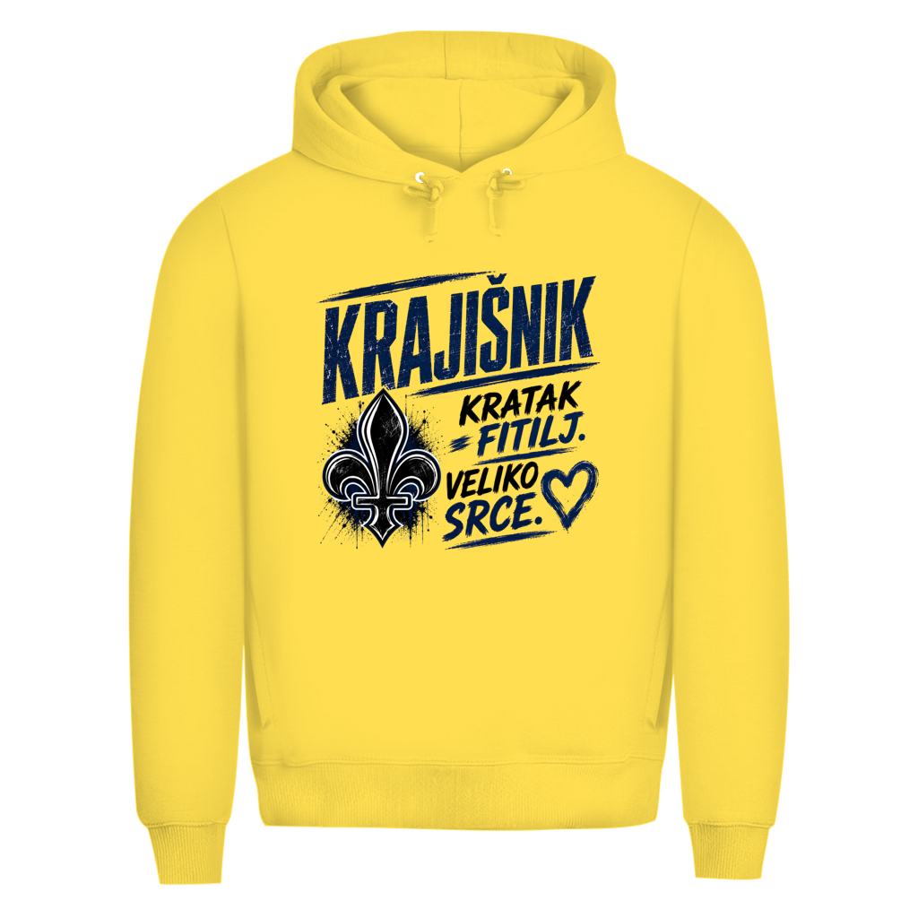 KRAJIŠNIK Herren Premium Bio Hoodie - Kratak fitilj veliko srce