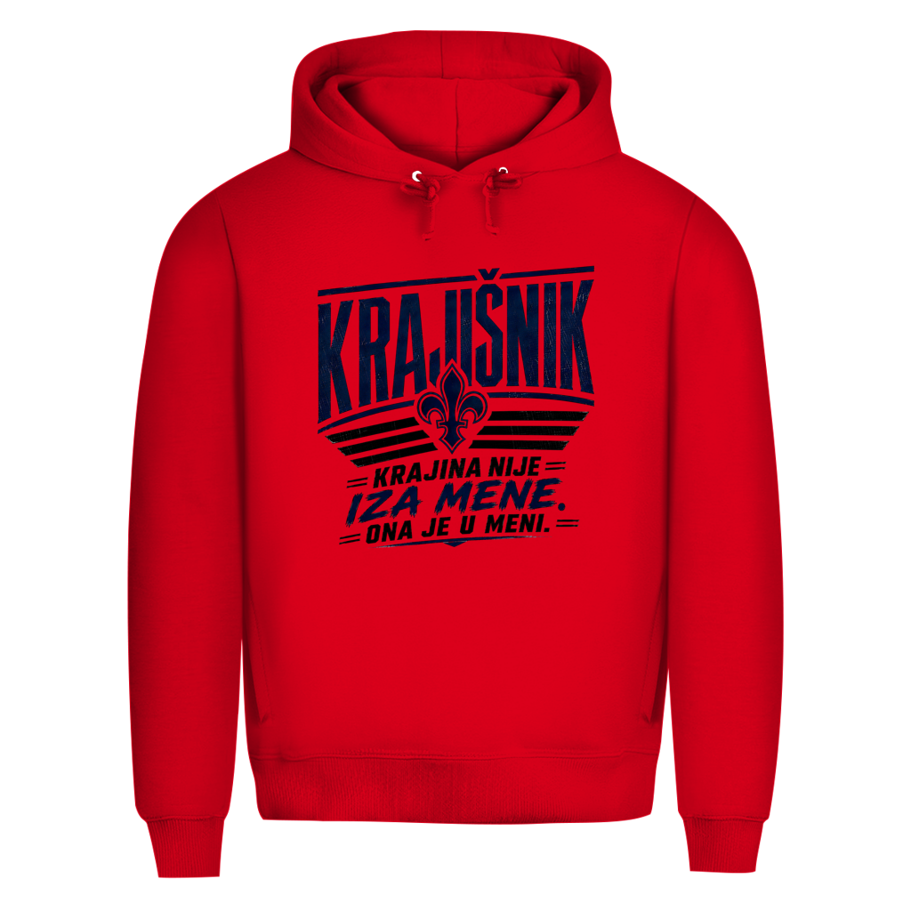 KRAJIŠNIK Herren Premium Bio Hoodie - Krajina nije iza mene ona je u meni