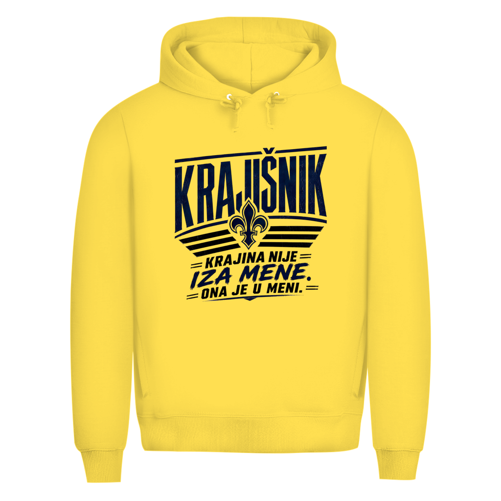 KRAJIŠNIK Herren Premium Bio Hoodie - Krajina nije iza mene ona je u meni