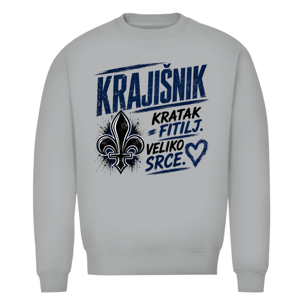Krajisnik Herren Premium Bio Sweatshirt Kratak Fitilj Veliko Srce