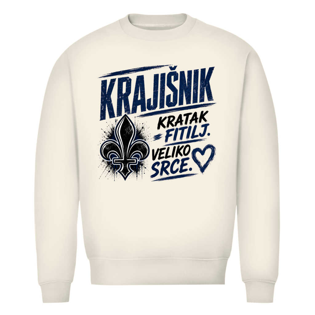 Krajisnik Herren Premium Bio Sweatshirt Kratak Fitilj Veliko Srce