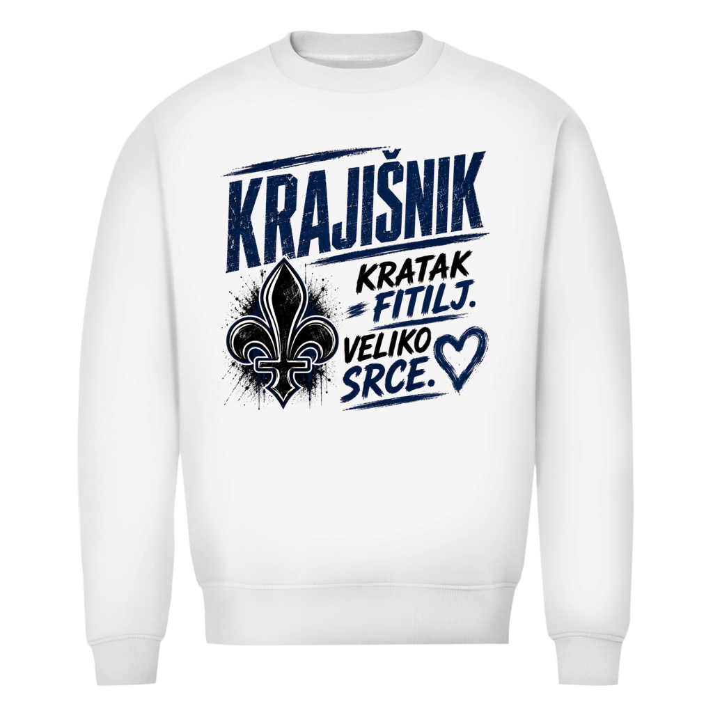 Krajisnik Herren Premium Bio Sweatshirt Kratak Fitilj Veliko Srce