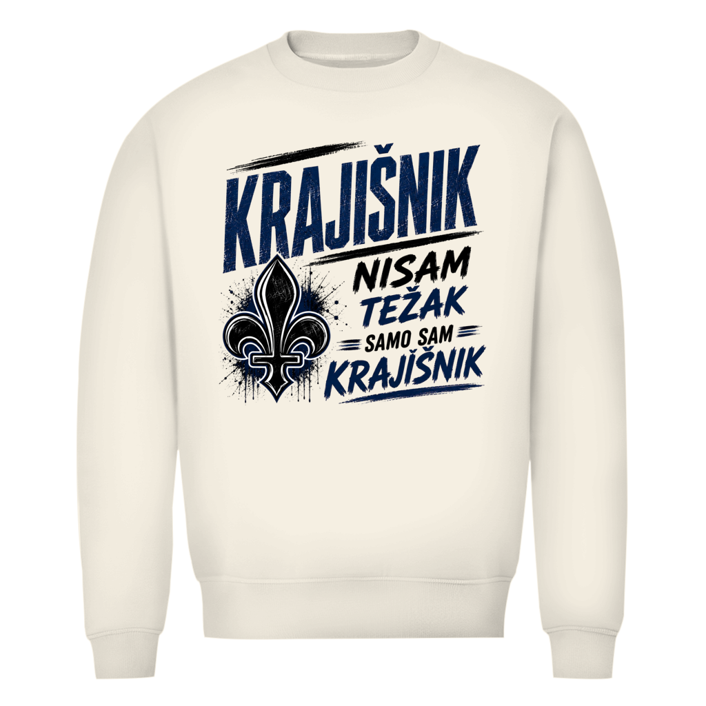 Krajisnik Herren Premium Bio Sweatshirt Nisam tezak samo sam Krajisnik