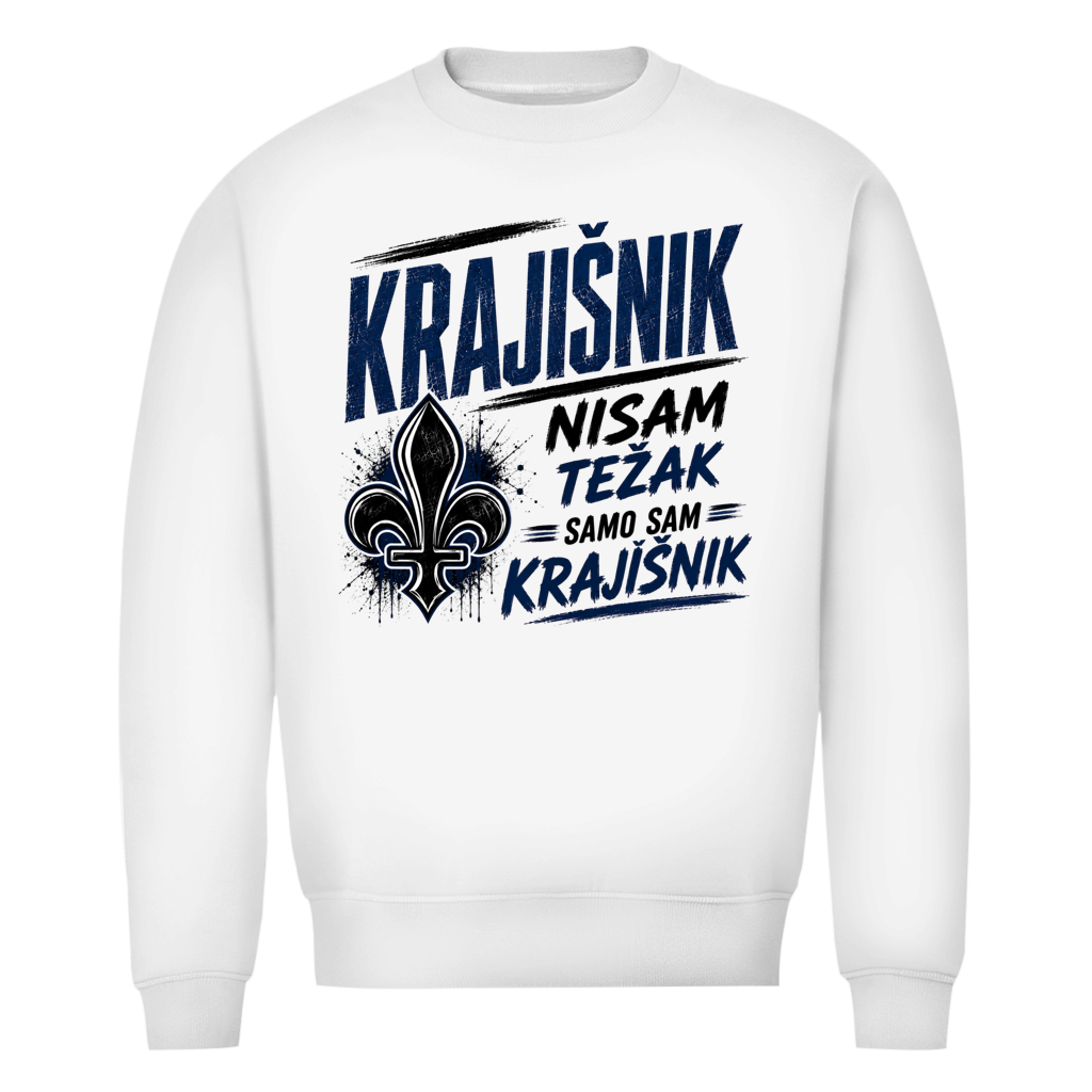 Krajisnik Herren Premium Bio Sweatshirt Nisam tezak samo sam Krajisnik