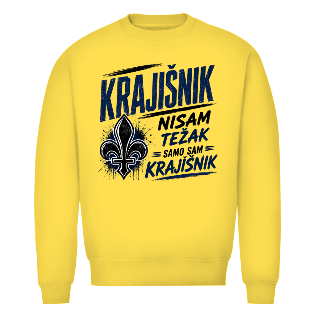 Krajisnik Herren Premium Bio Sweatshirt Nisam tezak samo sam Krajisnik