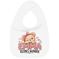 Baby Lätzchen „Emma – Kleines Wunder“ | Süßer Teddybär mit Schleife