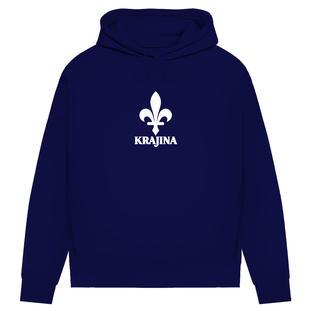 Krajina Damen Premium Bio Hoodie – Bosnische Lilie Weiß