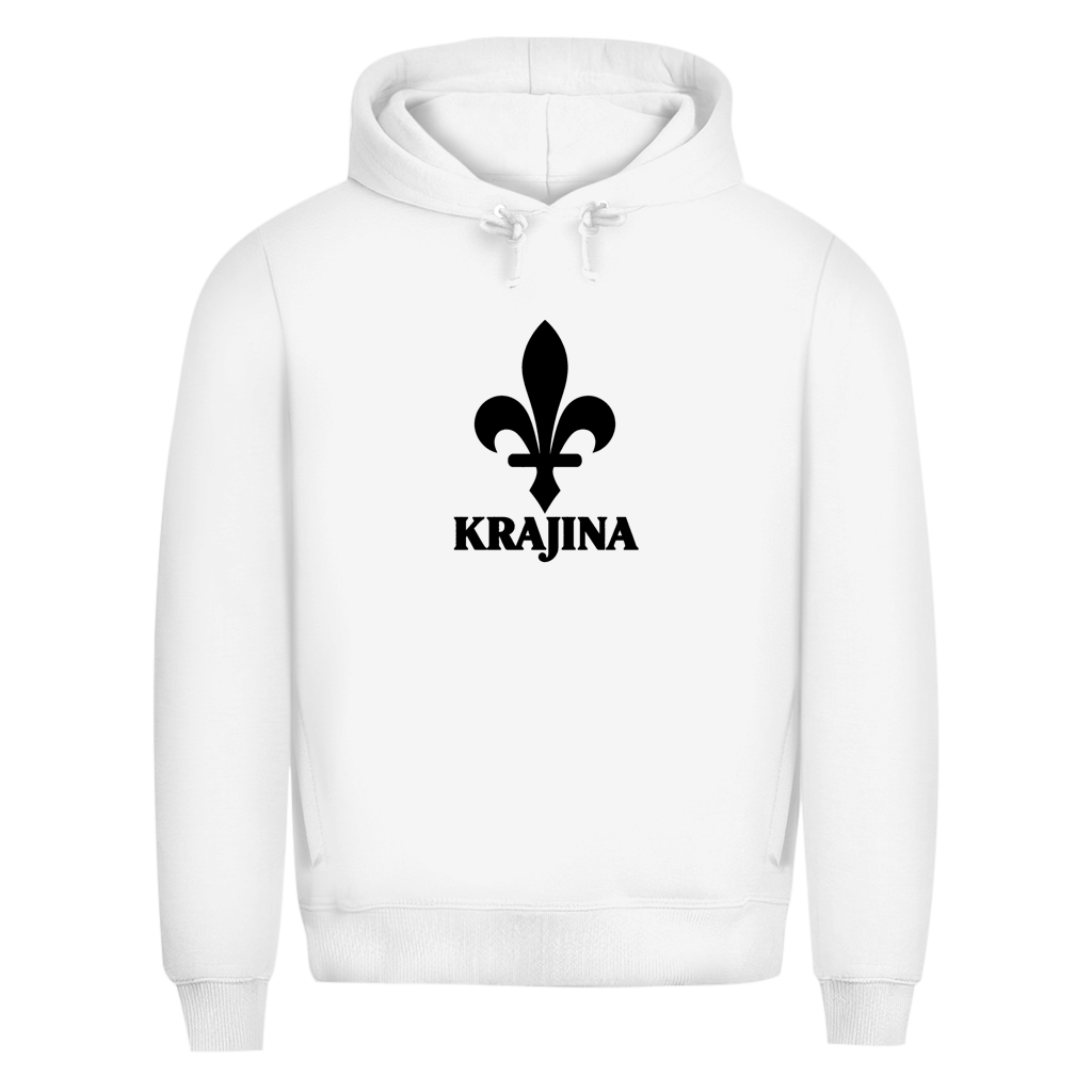 Krajina Herren Premium Bio Hoodie – Bosanski ljiljan crni