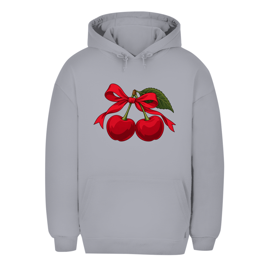 Unisex Oversize Hoodie – Cherry Vibes | Kirsch Kapuzenpullover Großes Motiv