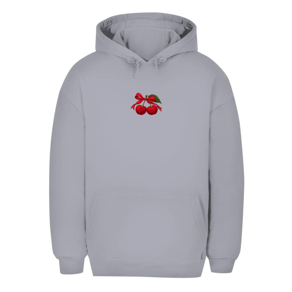 Unisex Oversize Hoodie – Cherry Vibes | Kirsch Kapuzenpullover Kleines Motiv
