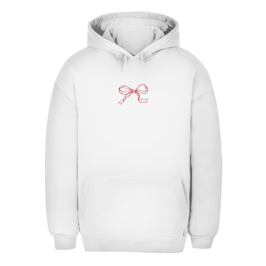 Unisex Oversize Hoodie – Red Bow | Schleifen Hoodie Kleines Motiv