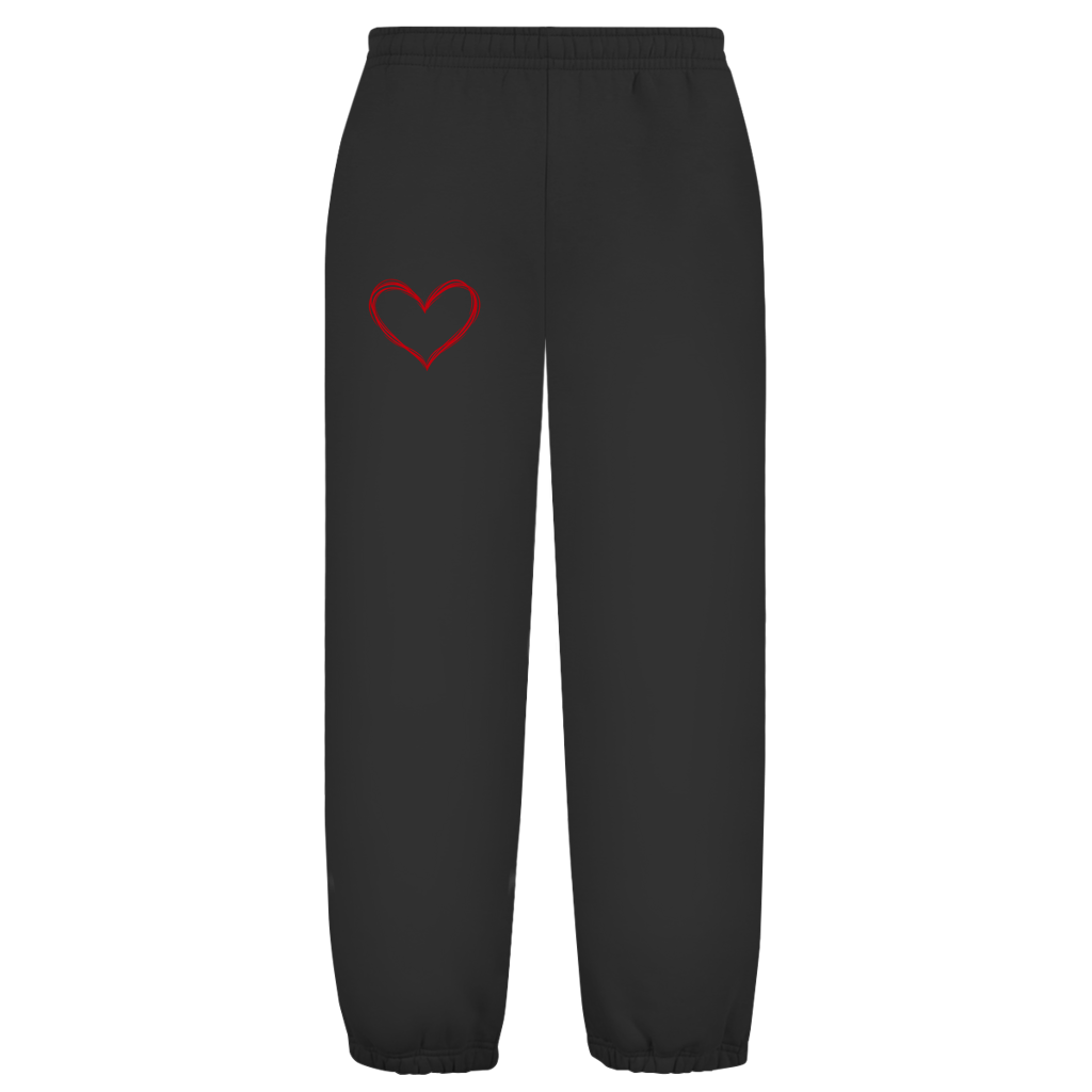 Oversize Fluffy Sweatpants – Heart Vibes | Jogginghose mit Herz