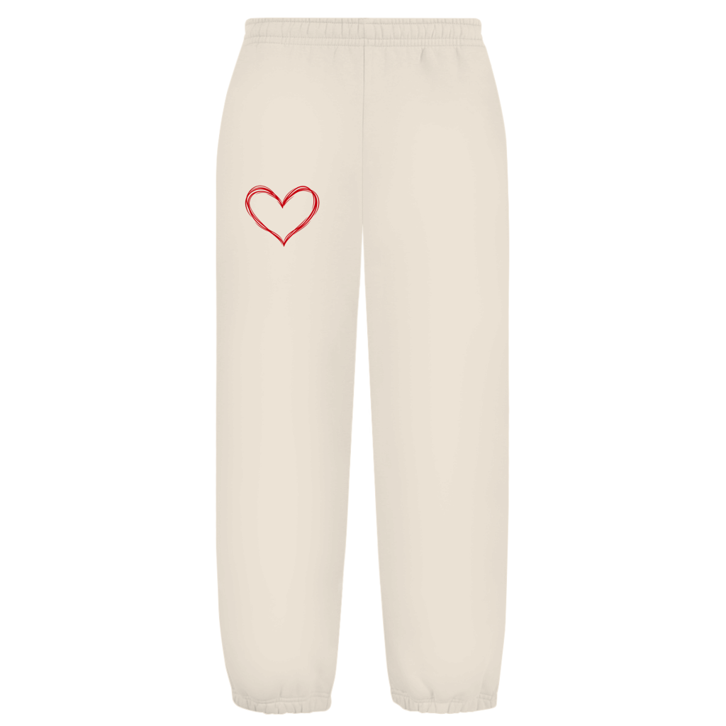 Oversize Fluffy Sweatpants – Heart Vibes | Jogginghose mit Herz