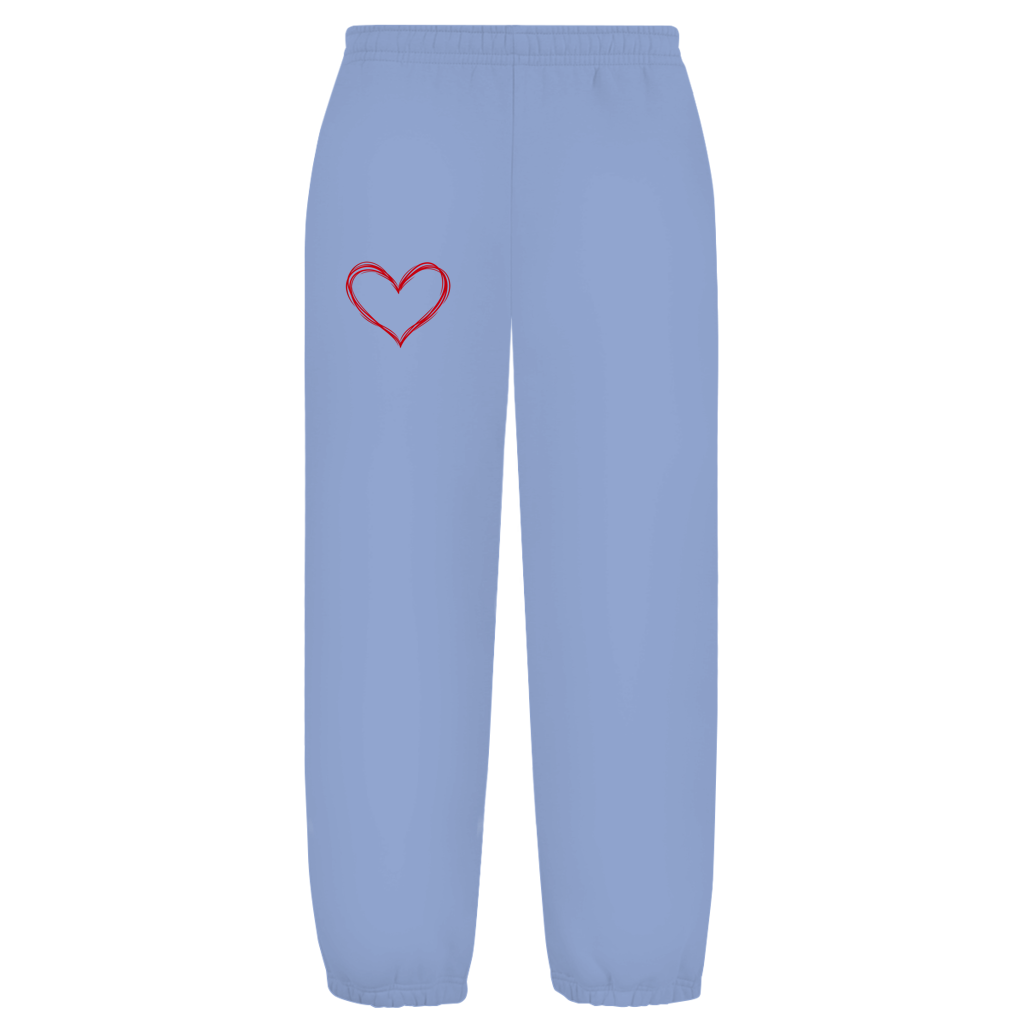 Oversize Fluffy Sweatpants – Heart Vibes | Jogginghose mit Herz