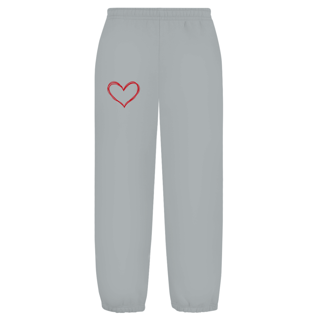 Oversize Fluffy Sweatpants – Heart Vibes | Jogginghose mit Herz