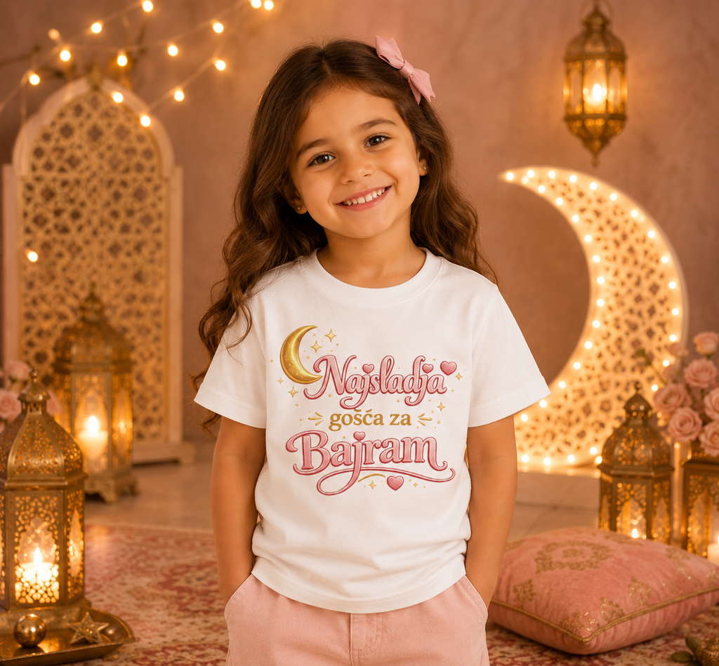 🇧🇦 Najsladja gosca za Bajram – Kinder Basic T-Shirt | Eid Shirt