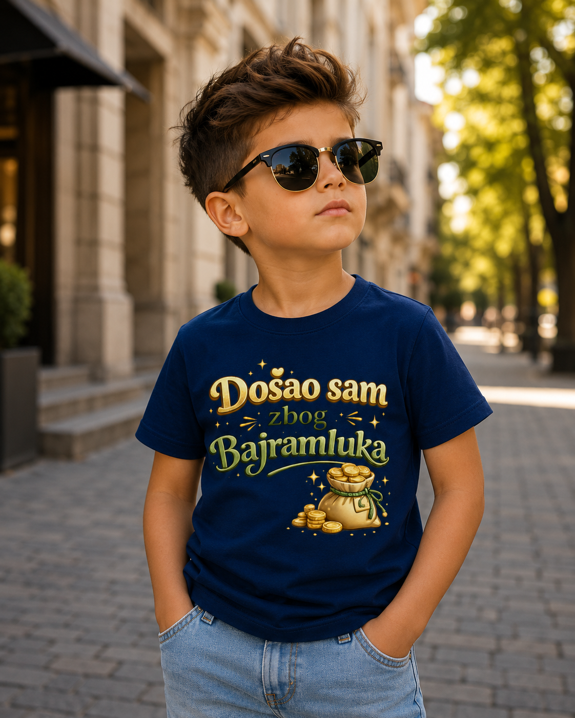 🇧🇦 Dosao sam zbog Bajramluka – Kinder Basic T-Shirt | Eid Shirt