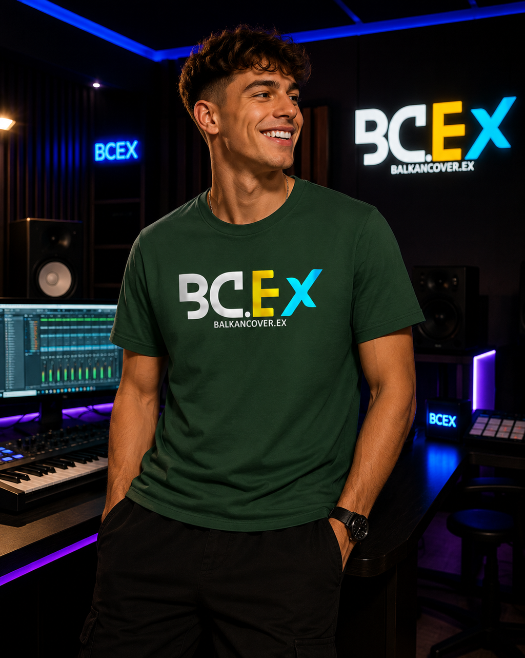 Herren Heavy Cotton T-Shirt BCEX | Frontprint