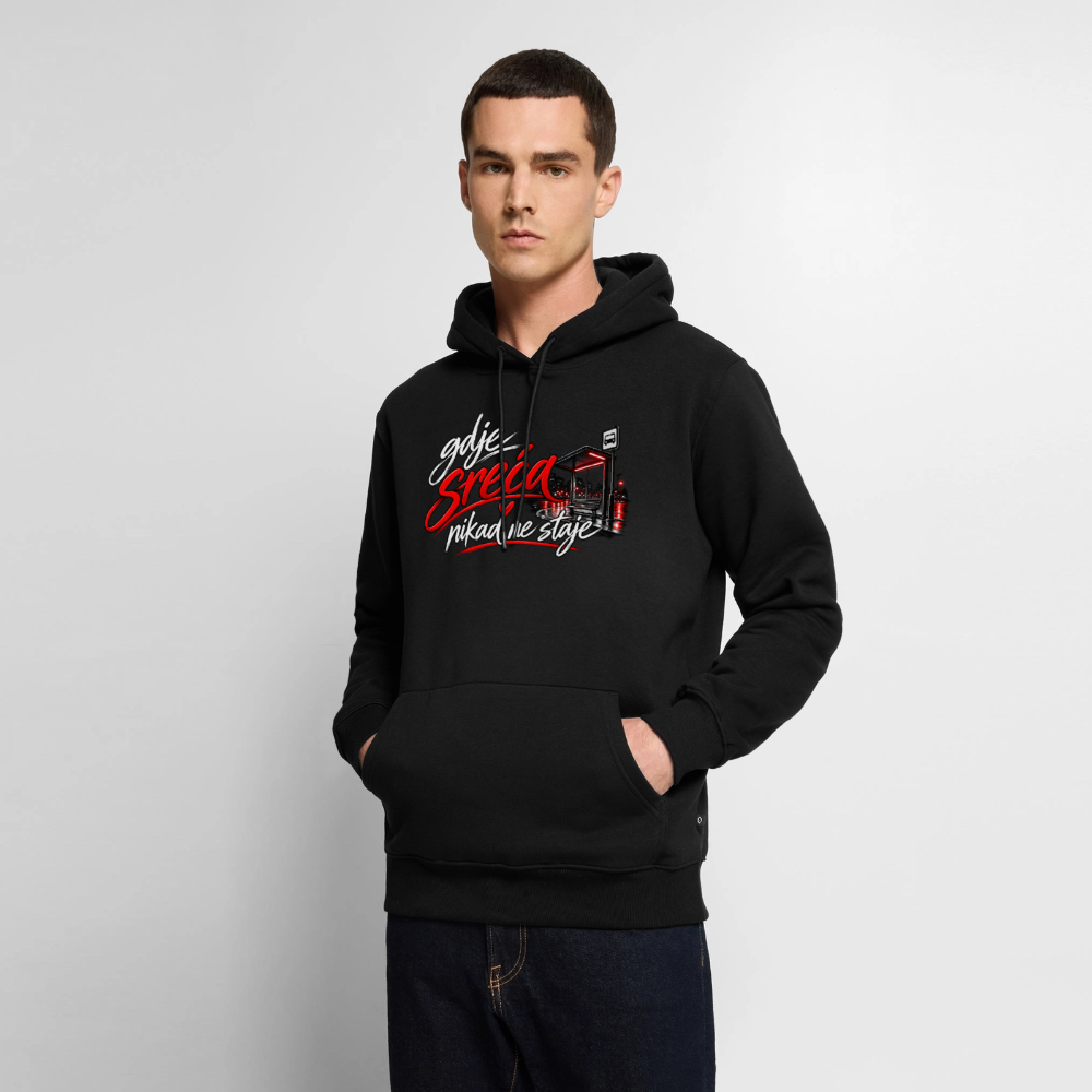 Männer Premium Hoodie - gdje sreca nikad ne staje - Schwarz