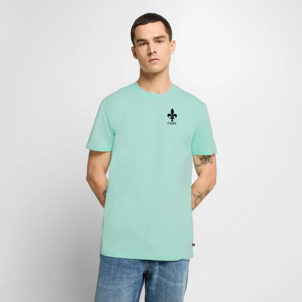 CAZIN Premium T-Shirt Herren – Bosnische Lilie | Left-Chest-Print - Mint 