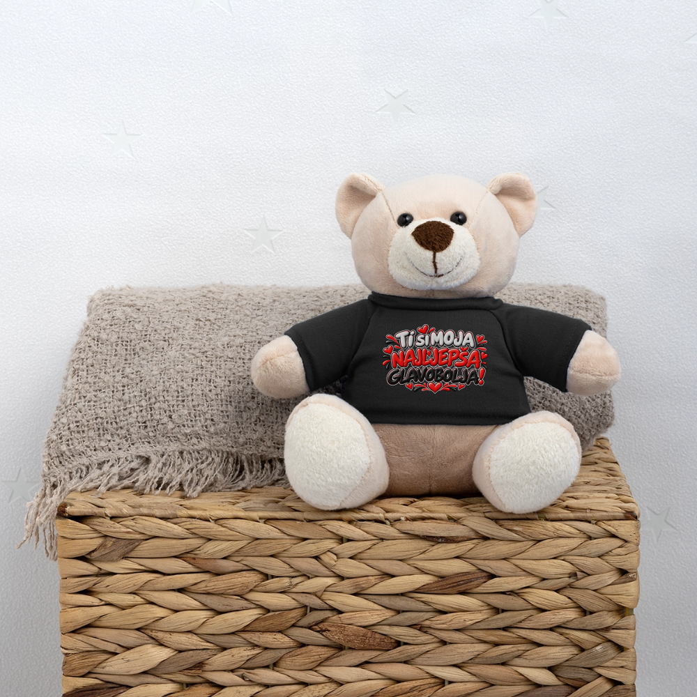 TI SI MOJA NAJLJEPŠA GLAVOBOLJA ❤️🧸 – Süßer Kuschelteddy 20 cm - Schwarz