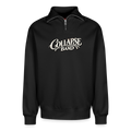 Relaxed Unisex Organic Half Zip Sweatshirt – Collapse band street - Schwarz