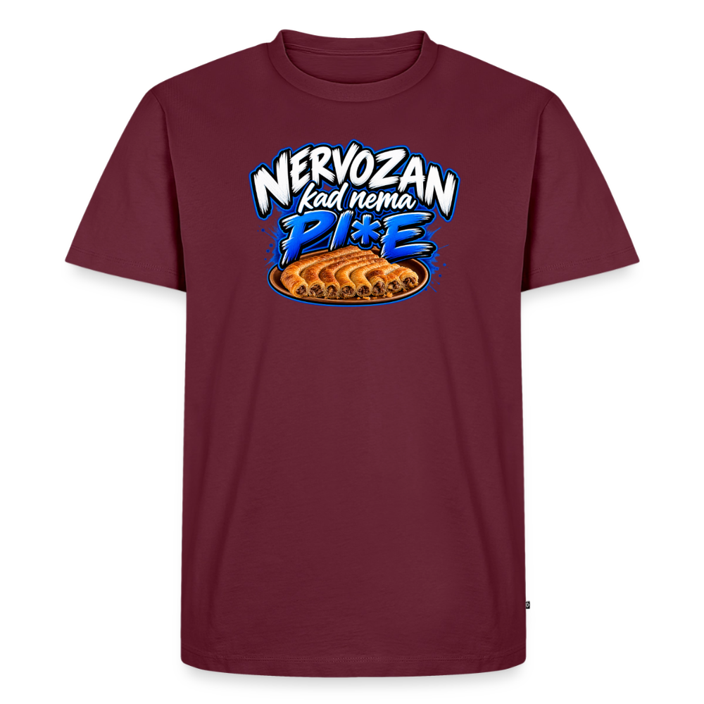 Männer Premium T-Shirt - Burgunderrot