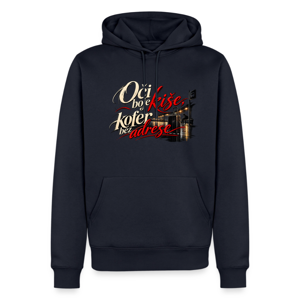 Männer Premium Hoodie - oci boje kise kofer bez adrese - Navy