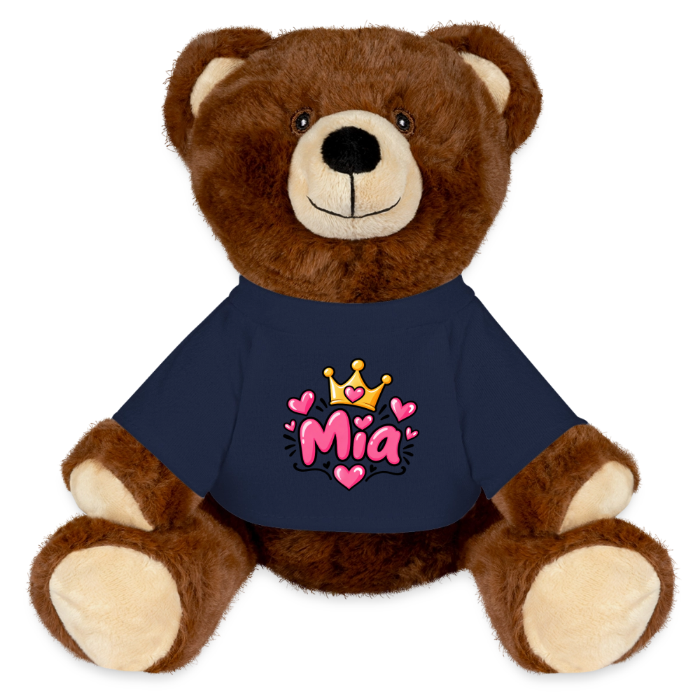 MiniFeet® RecycelBär® Braun MIA – Personalisierbar mit Namen & Design - French Navy