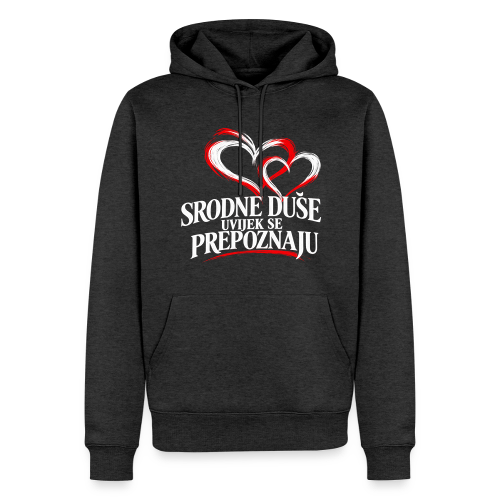 Männer Premium Hoodie - Srodne duse uvijek se prepoznaju - Anthrazit meliert