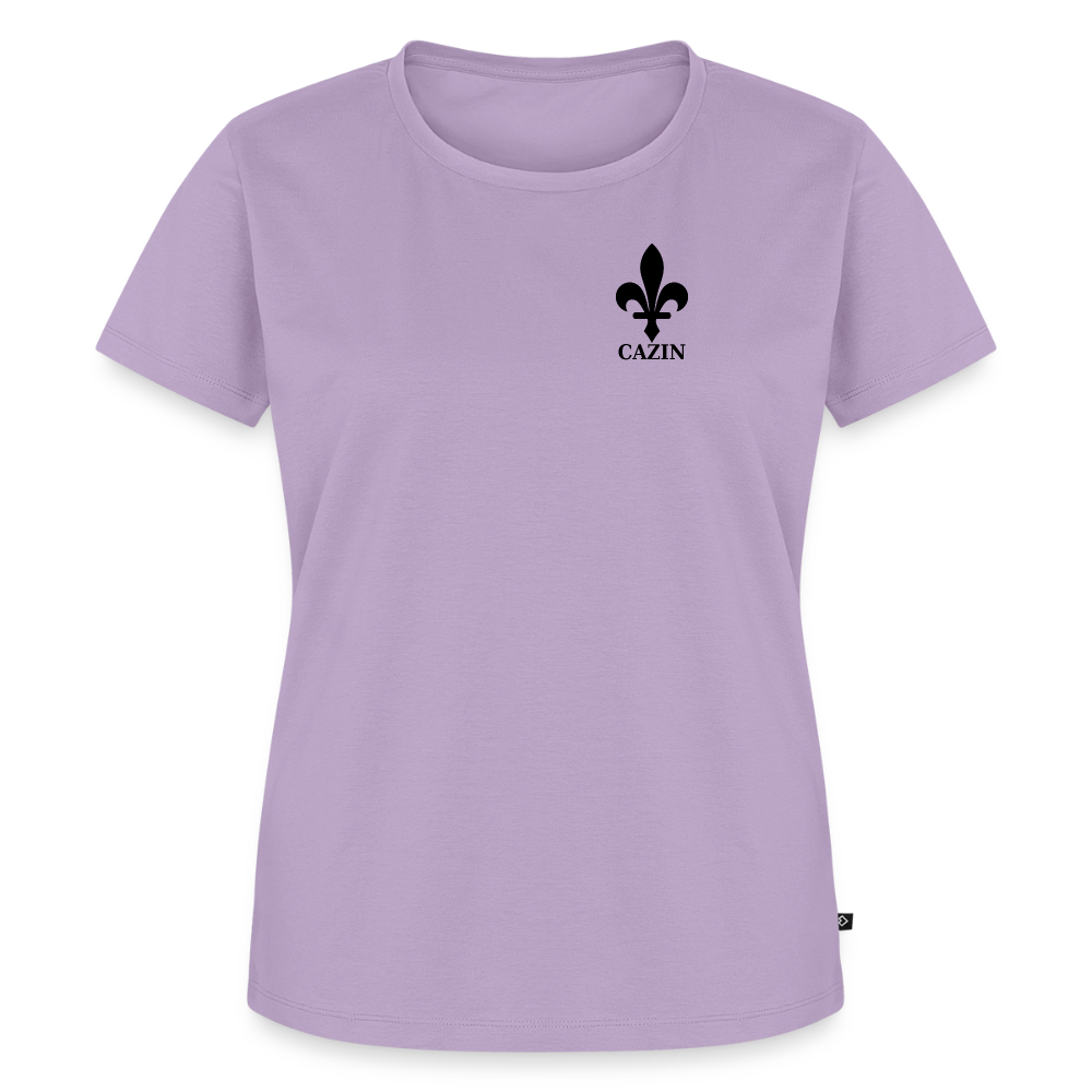 CAZIN Premium T-Shirt Frauen – Bosnische Lilie | Brust- & Rückenprint - Lavendel