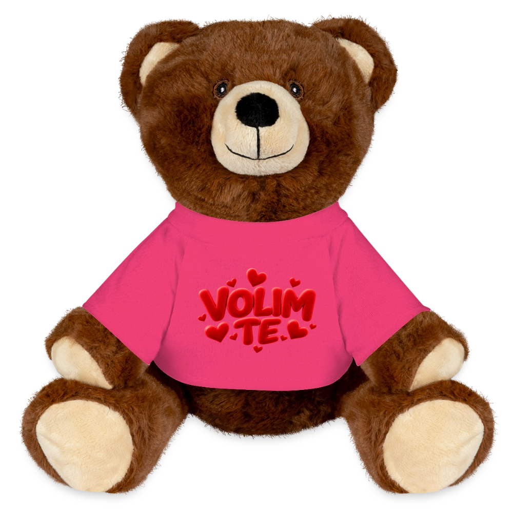 VOLIM TE Kuschelteddy MiniFeet® – Nachhaltiger Teddybär mit Herz-Design - Pink