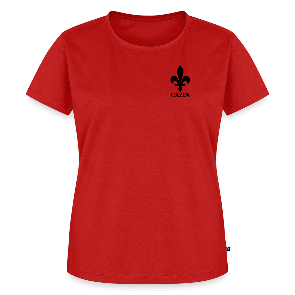 CAZIN Premium T-Shirt Frauen – Bosnische Lilie | Left-Chest-Print - Rot