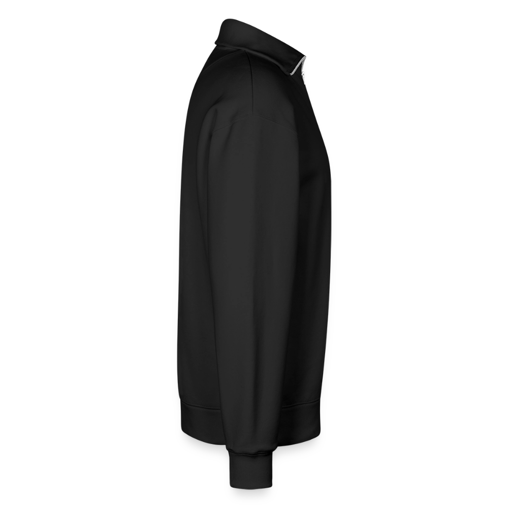 KRAJINA Premium Half-Zip Hoodie – Bosnische Lilie mit dezentem Brustprint | SPREAD - Schwarz