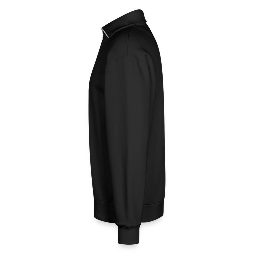 KRAJINA Premium Half-Zip Hoodie – Bosnische Lilie mit dezentem Brustprint | SPREAD - Schwarz