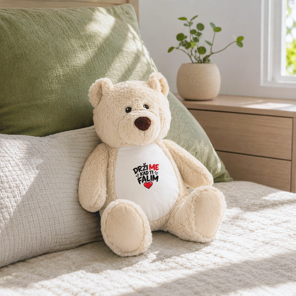 Plüschtier Teddy 32 cm - Weiß/Mittelbraun