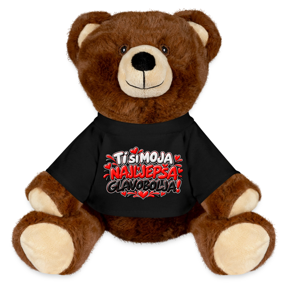 TI SI MOJA NAJLJEPŠA GLAVOBOLJA ❤️🧸 – Nachhaltiger MiniFeet® Teddybär - Schwarz