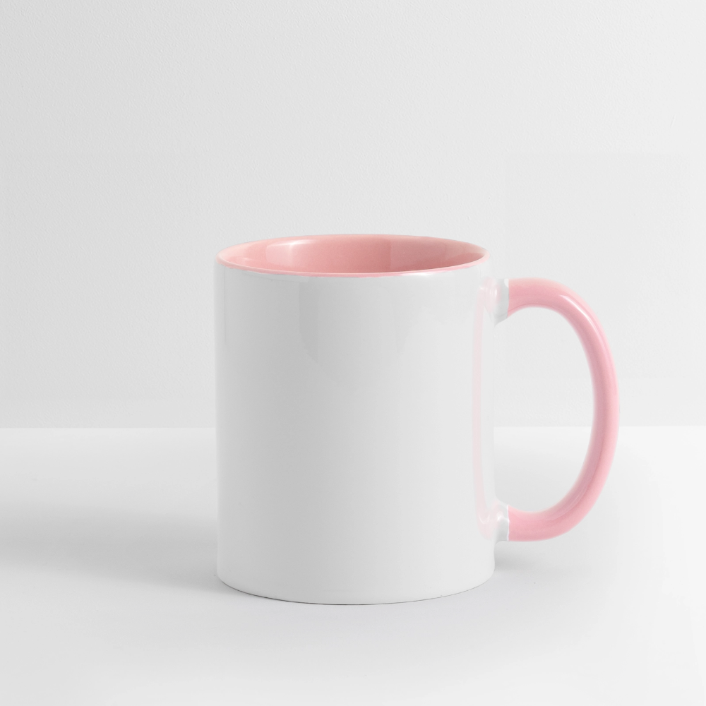 Weihnachtstasse 🎄 Weihnachten ist da, wo die Herzen zu Hause sind – 325 ml - Weiß/Pink